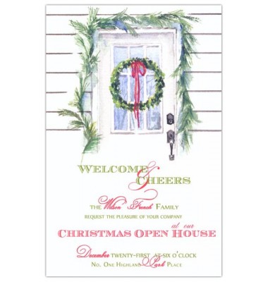 Christmas Invitations, Breezeway Wreath, Odd Balls Invitations